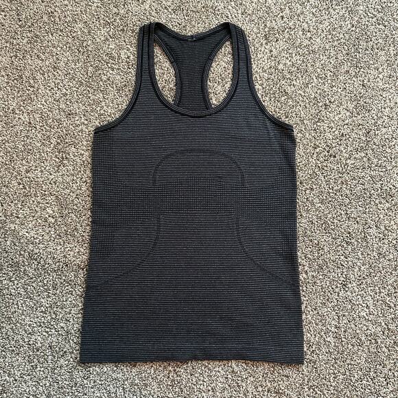 Lululemon gray and black striped Swiftly Tech tank top size 6 - Picture 5 of 11